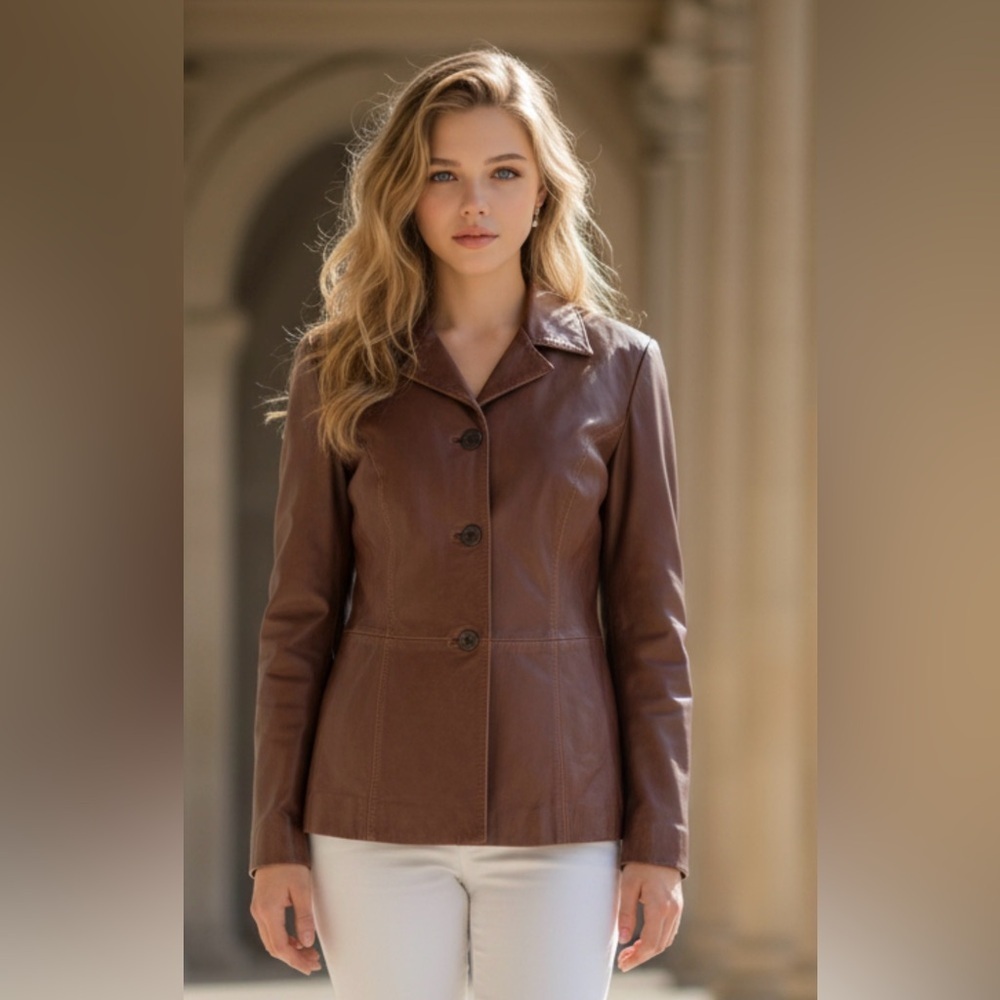 Danier Women's Chocolate Leather Jacket